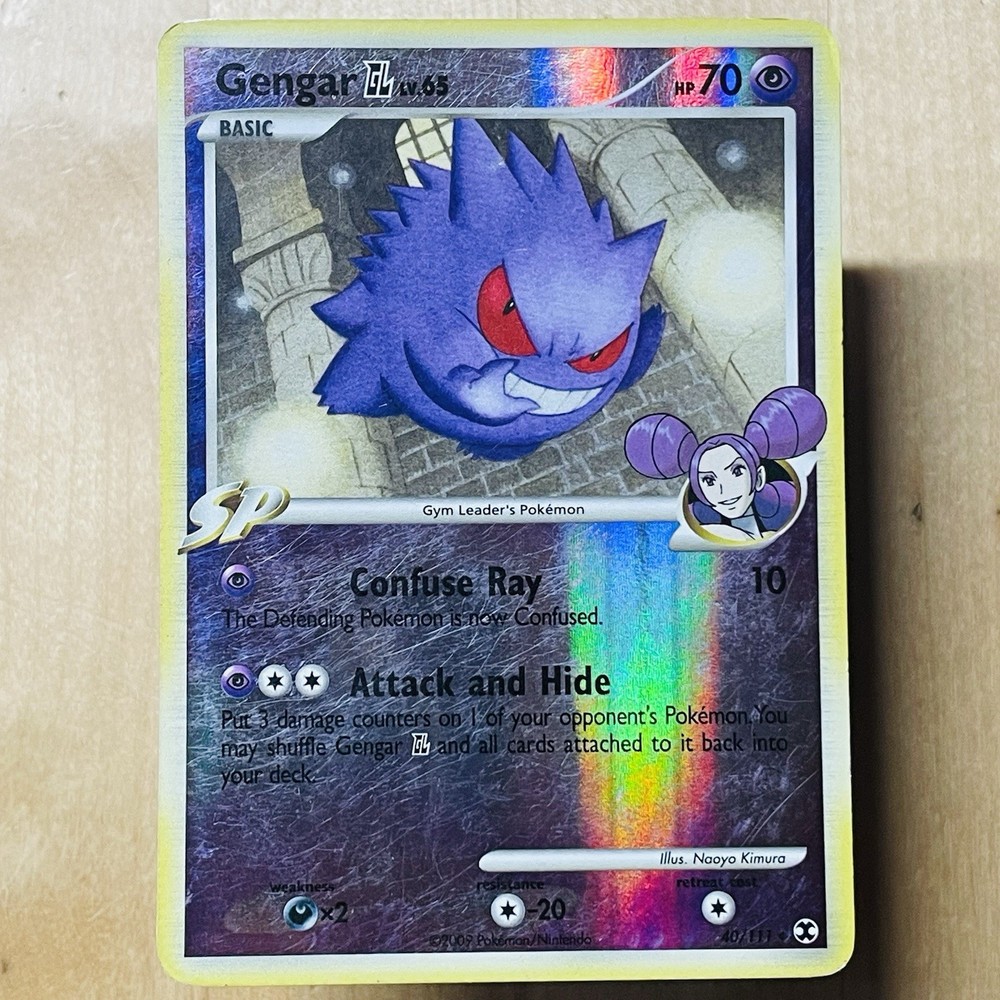 2009 Gengar GL 40/111 Rising Rivals Reverse Holo MP English Pokémon Card