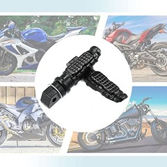 1 Pair Motorcycle Foot Pegs Aluminum Alloy Motorbike Footrests Pedals Black