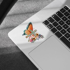 3Pcs Christian Jesus Floral Butterfly Vinyl Decal – Inspirational Bible Verse