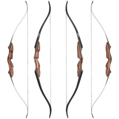60″ Takedown Recurve Bow 25-60lbs Wooden Archery Bow for Adults Outdoor Hunting