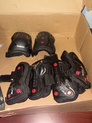 Rollerblade Zetrablade Inline Skates Men’s US 12 + Pads Box Black Green Adult