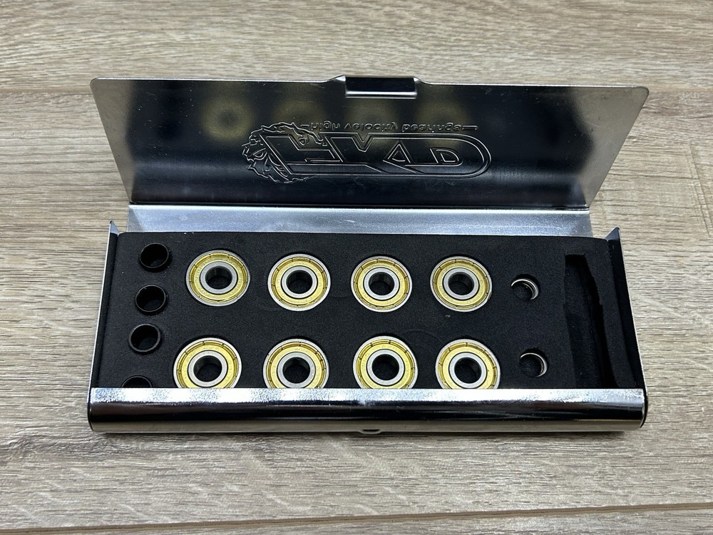 Vintage FKD Gold Skateboard High Velocity Bearings Set Of 8