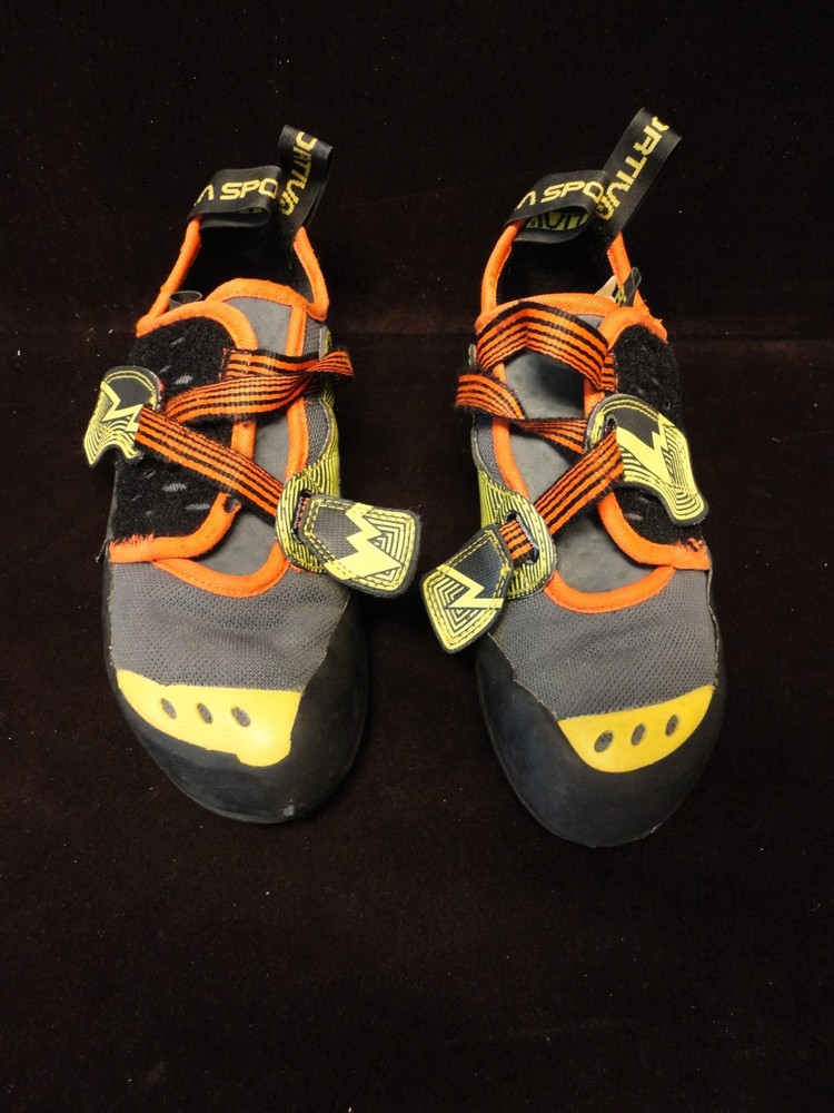 La Sportiva Oxy/gym Climbing Shoes Men’s Size 10 Black Yellow Orange Vegan