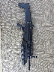 Echo 1 Scar 16 Electric Metal Airsoft Rifle w/King Arms M203 Launcher, Mags, Ect