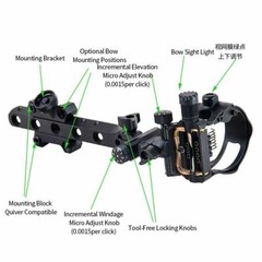 Compound Bow Sight 5 Pin 7 Pin Micro Adjustable 0.019″ Archery Hunting Shooting