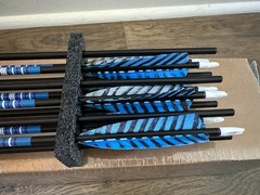 (12) Rose City PO Cedar NIGHTFALL 5S 11/32″ PAINTED & MATCHED 40-45# Arrows [v3]