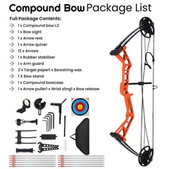 Junior Lightweight Compound Bow Set for Youth,Kids, Beginners & Women, 10-40Lbs