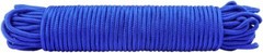 Nylon Rope, 100 Feet Blue Nylon Rope, 1/4 Inch Solid Braided Rope Thick Strong