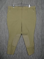 Ariat Heritage Front Zip Breeches 38R Tan Knee Patch Riding Pants Equestrian Men