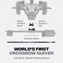 BALLISTA Universal Crossbow 4 Arrow Quiver – Quick-Detach Picatinny Mount