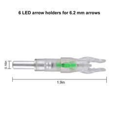 12Pcs LED Arrows Lighted Nock ID 6.2mm Shooting Archery For Compound/Recurve Bow