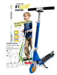 NEW SWAGTRON K1 Kick Scooter Children & Teens Foldable Blue w/ Yellow Free Ship
