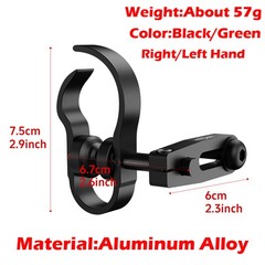 Bowfishing Arrow Rest Aluminum RH LH Compound Recurve Bow Archery Hunt Fishing