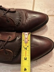 Vintage Packer Boots Brown Women’s Size 10 Lace-Up Kiltie Western Aztec Stitch