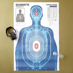 Paper Targets for Shooting Range – 25 x 38 in, 50 Pack, 2 Human 25 x 38″