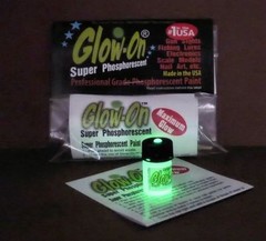 Glow-On AQUA Glow Paint For Gun Sights, Fishing Lures 2.3 ml vial, Bright!