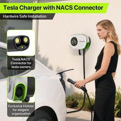 Tesla Charger Level 2 Hardwire 50A Smart Home Charger NACS 240V EV Chargers 5…
