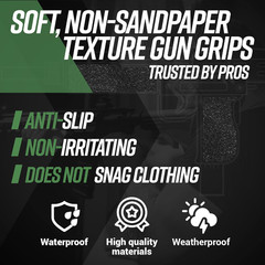 Universal Gun Grip Tape, Non-Slip Black Rubber Grip Tape, Enhanced Grip for Incr