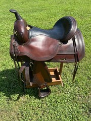 Circle Y Flex-Lite Park/Trail Saddle Flexible Tree FQHB Brown Leather