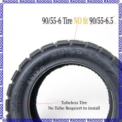 90/55-6 Tubeless Tire Hybrid Tire fit 90/70-6 for Electric Scooter