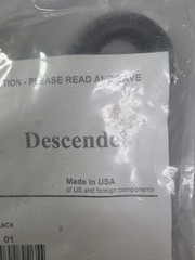 NOS CMC Figure 8 Descender Black Aluminum NEW Sealed SAR Fire Rope Rescue NEW