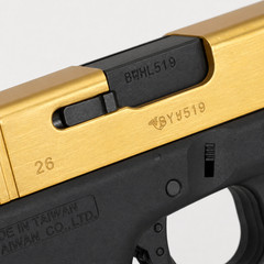 WE 26 Golden Style, 6mm GBB Airsoft Pistol, Full and Semi Auto Hop-Up System