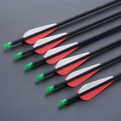 12Pcs 28/30/32″ Carbon Arrows Spine500 For Compound & Recurve Bow Hunting Target