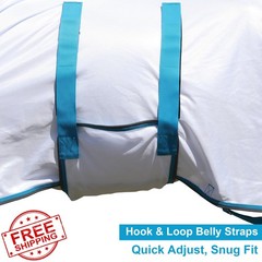 LEAFOREST White 50IN Pony Fly Sheet, Neck Cover