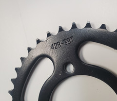 Sprocket drive gear chain wheel #420 38T 4 hole w Free ratchet Hub 5/8″ adapter