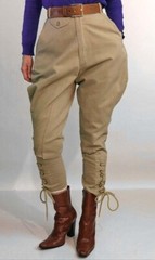 Womens Khaki Cropped Breeches Horse Riding Polo Pants Hunting Jodhpurs Trousers