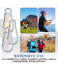 30 Pcs 2″ Carabiner Bulk Spring Snap Hooks Bulk Aluminum Alloy Clip Multi Color.