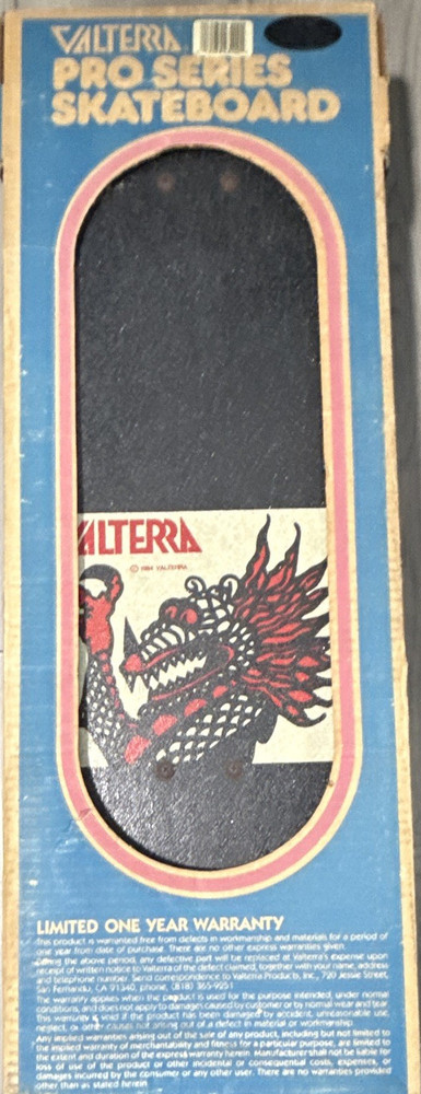 Valterra Pro Series Complete Skateboard Dragon Graphic Red Wheels Multicolor.