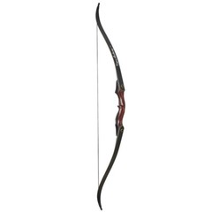 60″ Takedown Recurve Bow Left Hand 25-50lbs Wooden Riser Bow Outdoor Shooting