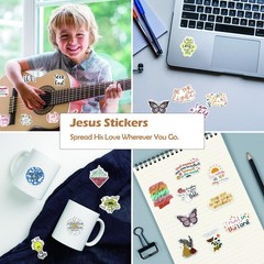 Inspirational Christian Stickers, 200PCS Jesus Bible Verse Waterproof Vinyl for