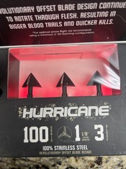 Ozcut Hurricane Broadheads 100 gr. 3 pk. 1-1/8 Cutting Diameter