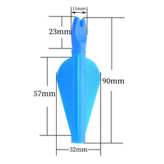 OD8mm Arrows Nocks Fletches Conjoined Archery Vanes Plastic Arrow Shaft Target