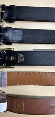 Women’s Black Equestrian Belt Lot, Size 28” 70cm, 3 Ariat, 2 Ovation