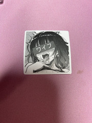 black and white lewd waifu stickers #5