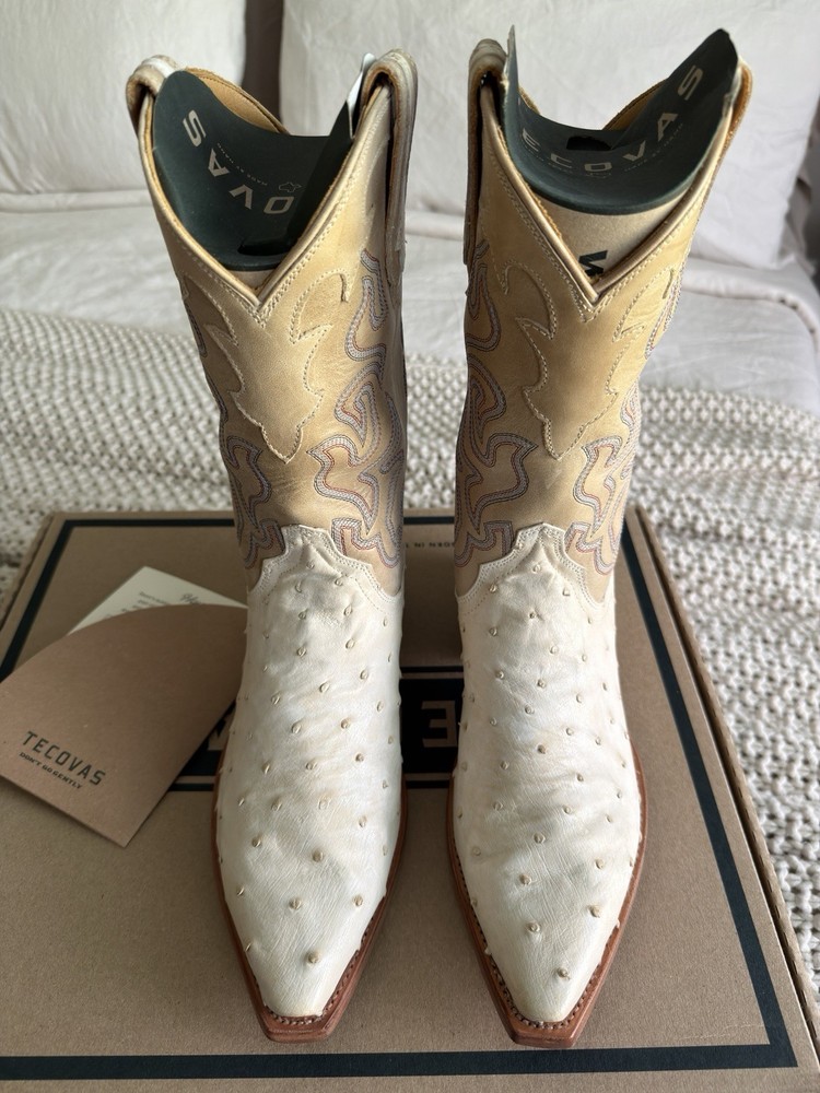 Tecovas Garrett Pearl Ostrich US 8.5 D
