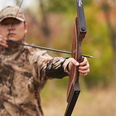 60″ Takedown Recurve Bow 25-60lbs Wooden Archery Bow for Adults Outdoor Hunting