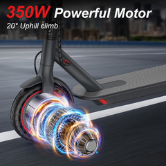 Electric Scooter for Adults, 8.5 Adult Electric Scooter, 19 Mph, 350W Motor