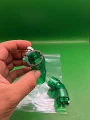 Pair of 2 Green Paintball Right Feed Elbows