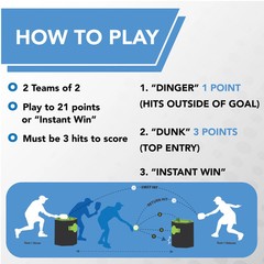 Kan Jam Pack ‘N Go Pickleball Set, Portable Outdoor Game with 2 Wooden Paddles