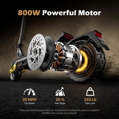 Electric Scooter for Adult 30MPH 48V 30AH 1200W Off-road E-Scooter 62 Mile&25MPH