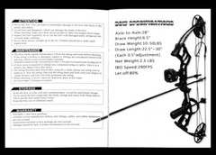 Lanneret Compound Bow P2 White Marble Draw Weight 10-50 Lbs, Length 22.5-30”