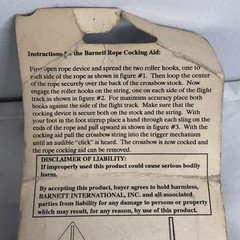 Vintage Barnett Rope Cocking Aid w/ Roller Hooks Crossbow Hunting 1980s