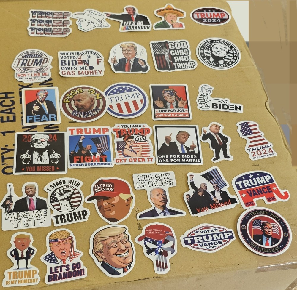 100 Trump Stickers! Enough to put ANYWHERE!