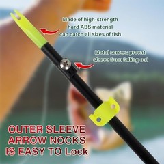 Archery 5/16″ Bowfishing Arrows Safety Slides Kits ID 0.315″/8mm Fishing Arr…