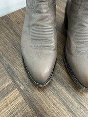 Tony Lama Western Boots Gray Leather Embroidered Pointed Toe 11.5D 62080