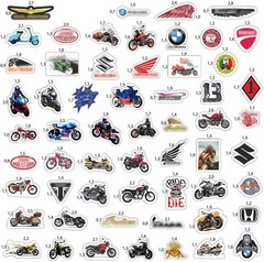 179 Pcs Motorcycle Stickers – Strong Adhesive & Waterproof Stickers for Adult…